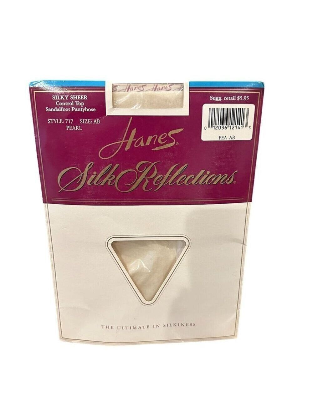 Hanes Silk Reflections Silky Sheer Control Top Sandalfoot Pantyhose Pearl Size A